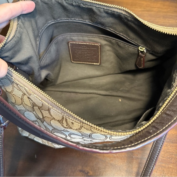 Coach Outline Signature East West Celeste Convertible Hobo Brown, With Wear P - Picture 13 of 16